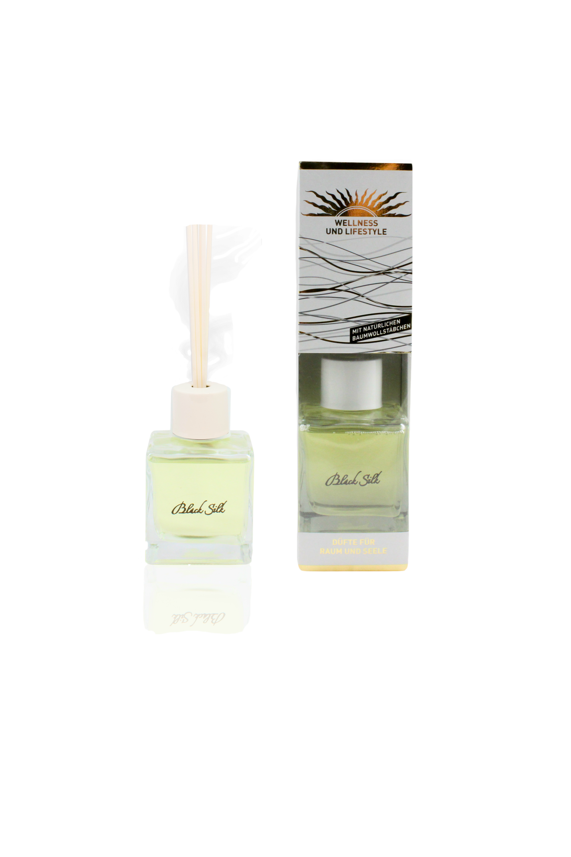 Elegant & weich – De Lux Black Silk – Diffusor Aroma Manufaktur® Raumdüfte