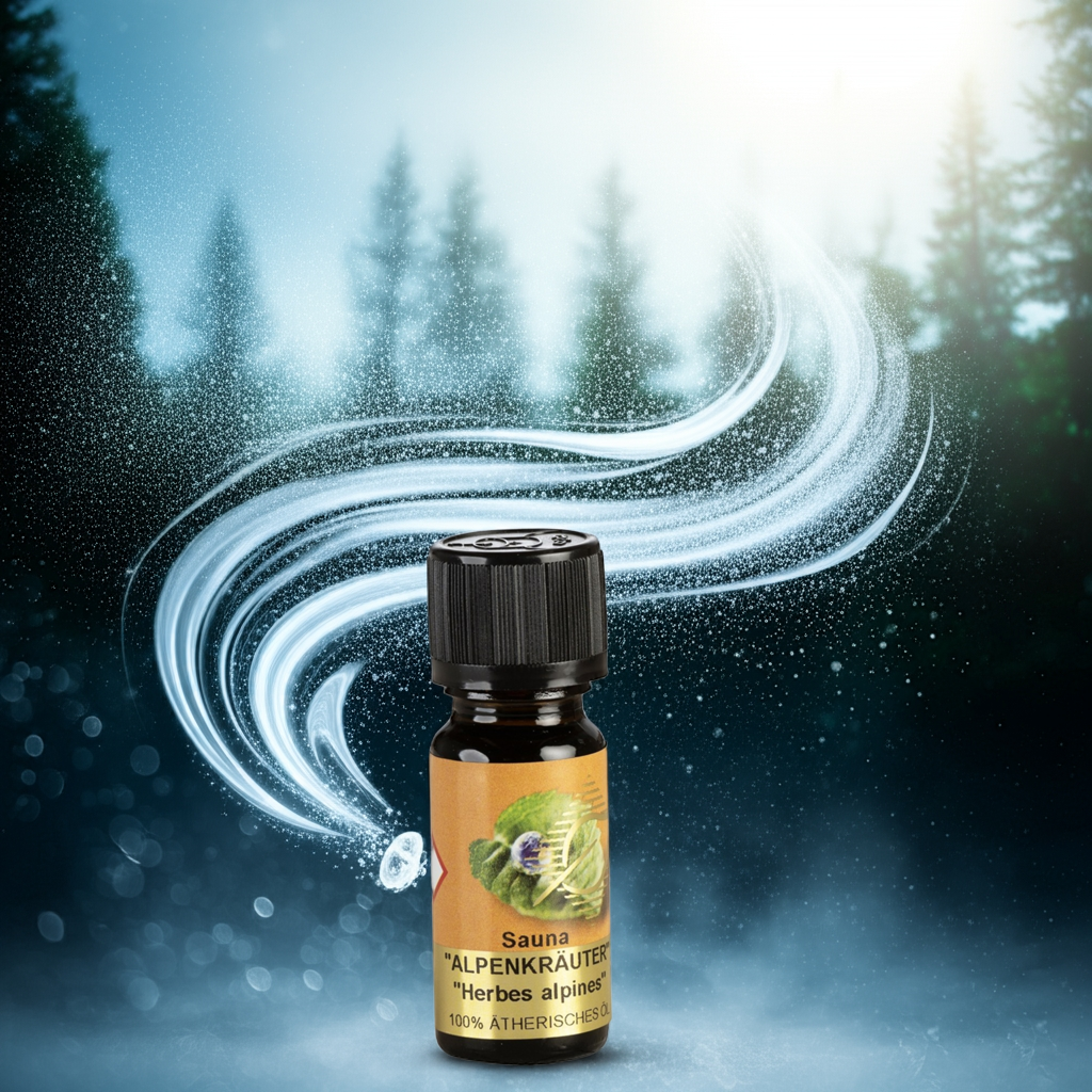 Klar & bergfrisch – Sauna Alpenkräuter – ätherische Ölmischung