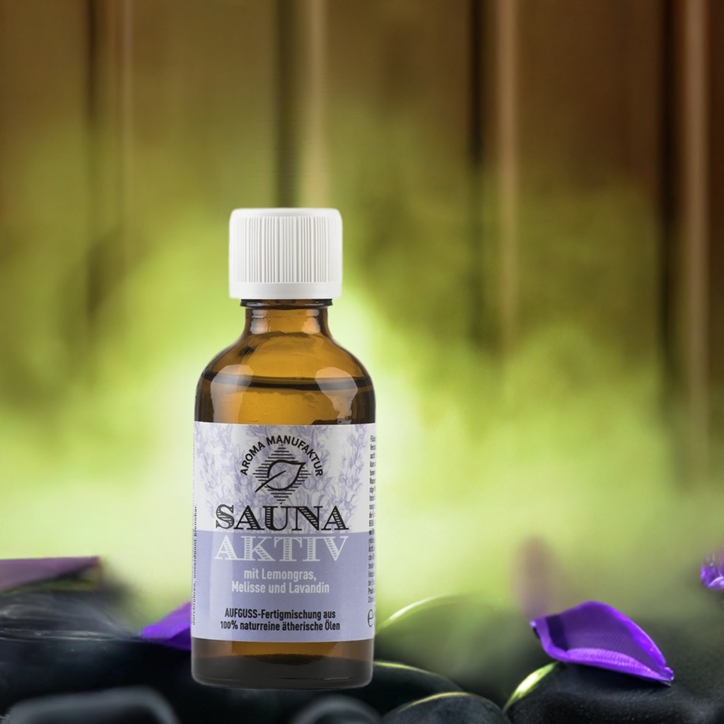 Klar & belebend – Sauna Aktiv mit Lemongras, Melisse & Lavendel – Aufguss Aroma Manufaktur® ätherisches Öl