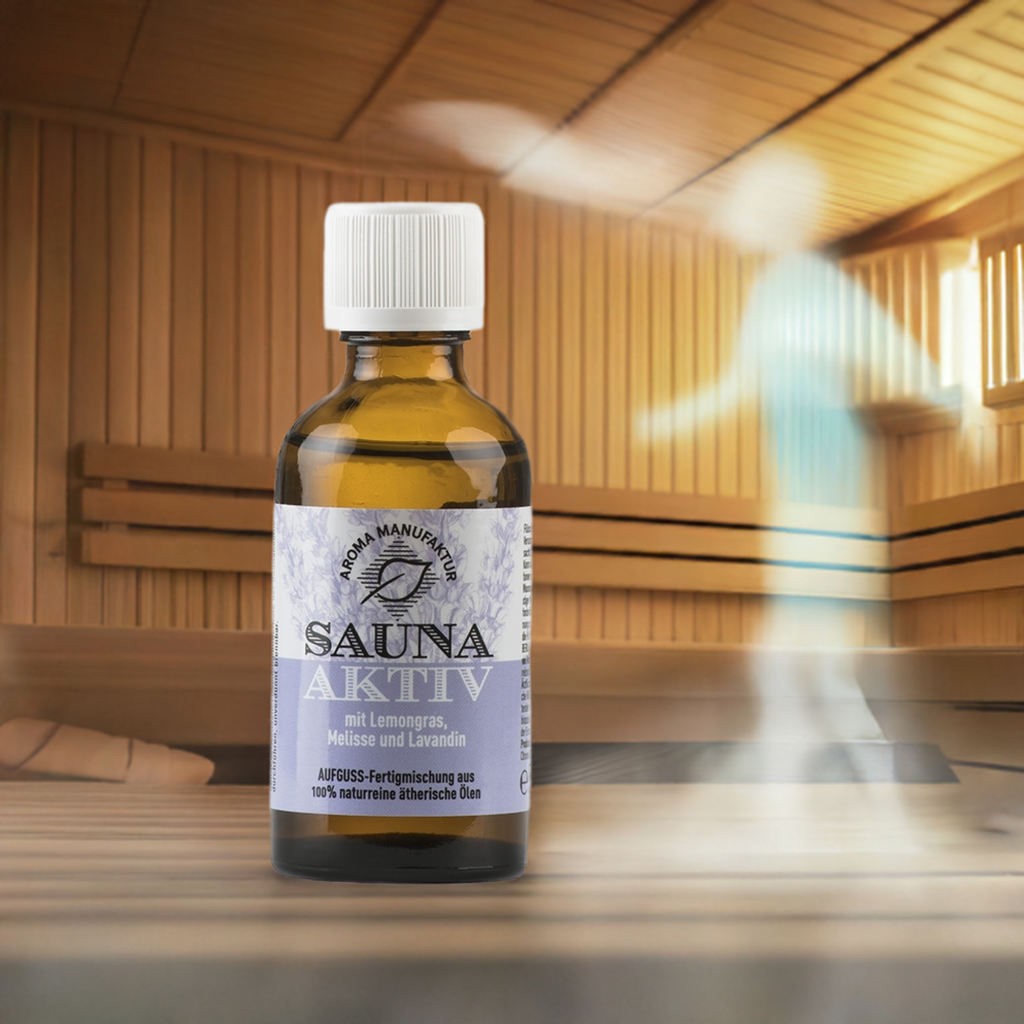 Klar & belebend – Sauna Aktiv mit Lemongras, Melisse & Lavendel – Aufguss Aroma Manufaktur® ätherisches Öl