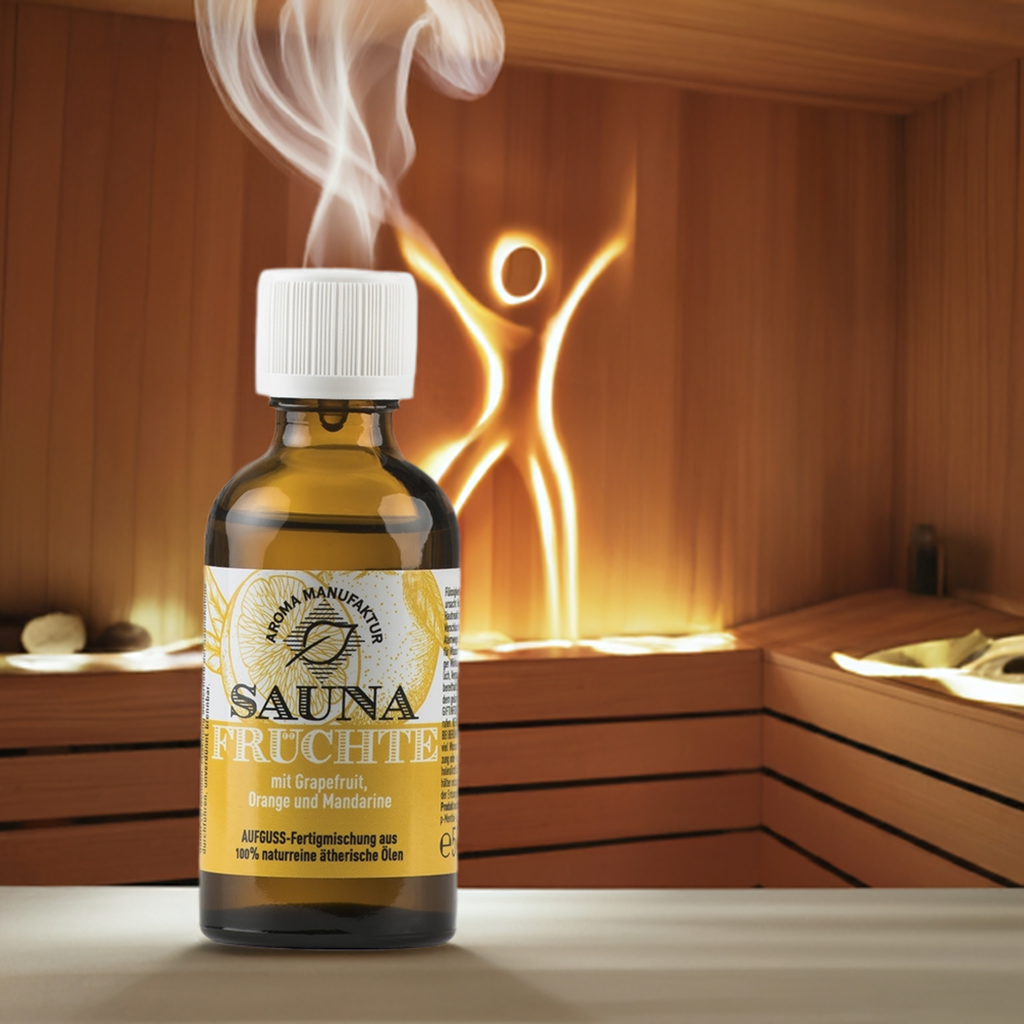 Heiter & fruchtig – Sauna Früchte mit Grapefruit, Orange & Mandarine – Aufguss Aroma Manufaktur®