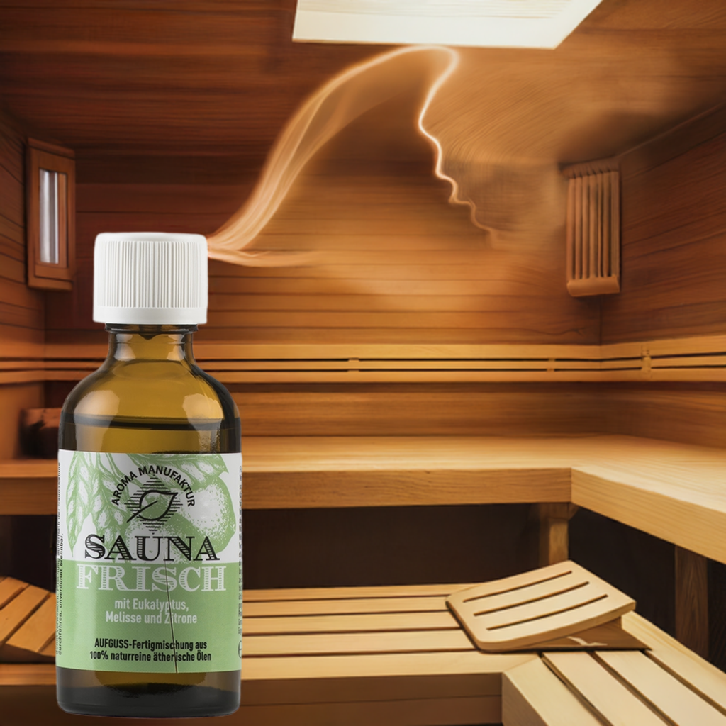 Frei Durchatmen – Sauna Frisch mit Eukalyptus, Melisse & Zitrone – Aufguss Aroma Manufaktur®