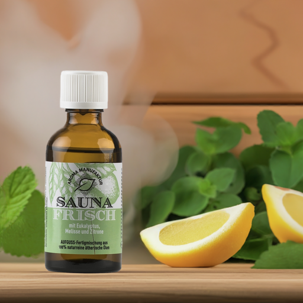 Frei Durchatmen – Sauna Frisch mit Eukalyptus, Melisse & Zitrone – Aufguss Aroma Manufaktur®