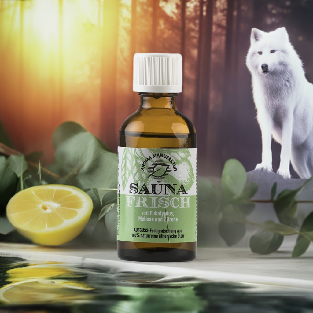 Frei Durchatmen – Sauna Frisch mit Eukalyptus, Melisse & Zitrone – Aufguss Aroma Manufaktur®