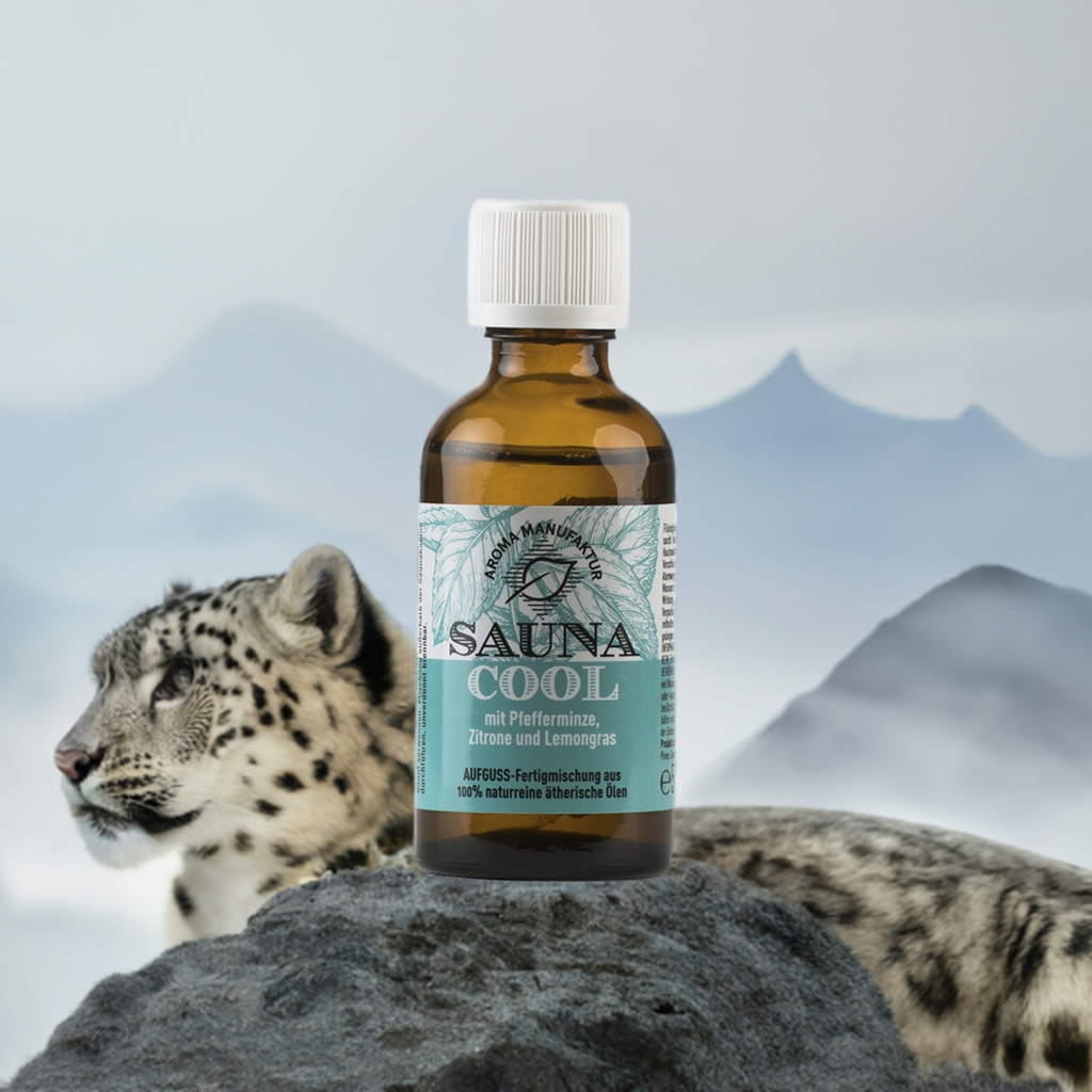 Klar & kühl – Sauna Cool mit Pfefferminze, Zitrone & Lemongras – Aufguss Aroma Manufaktur® ätherisches Öl