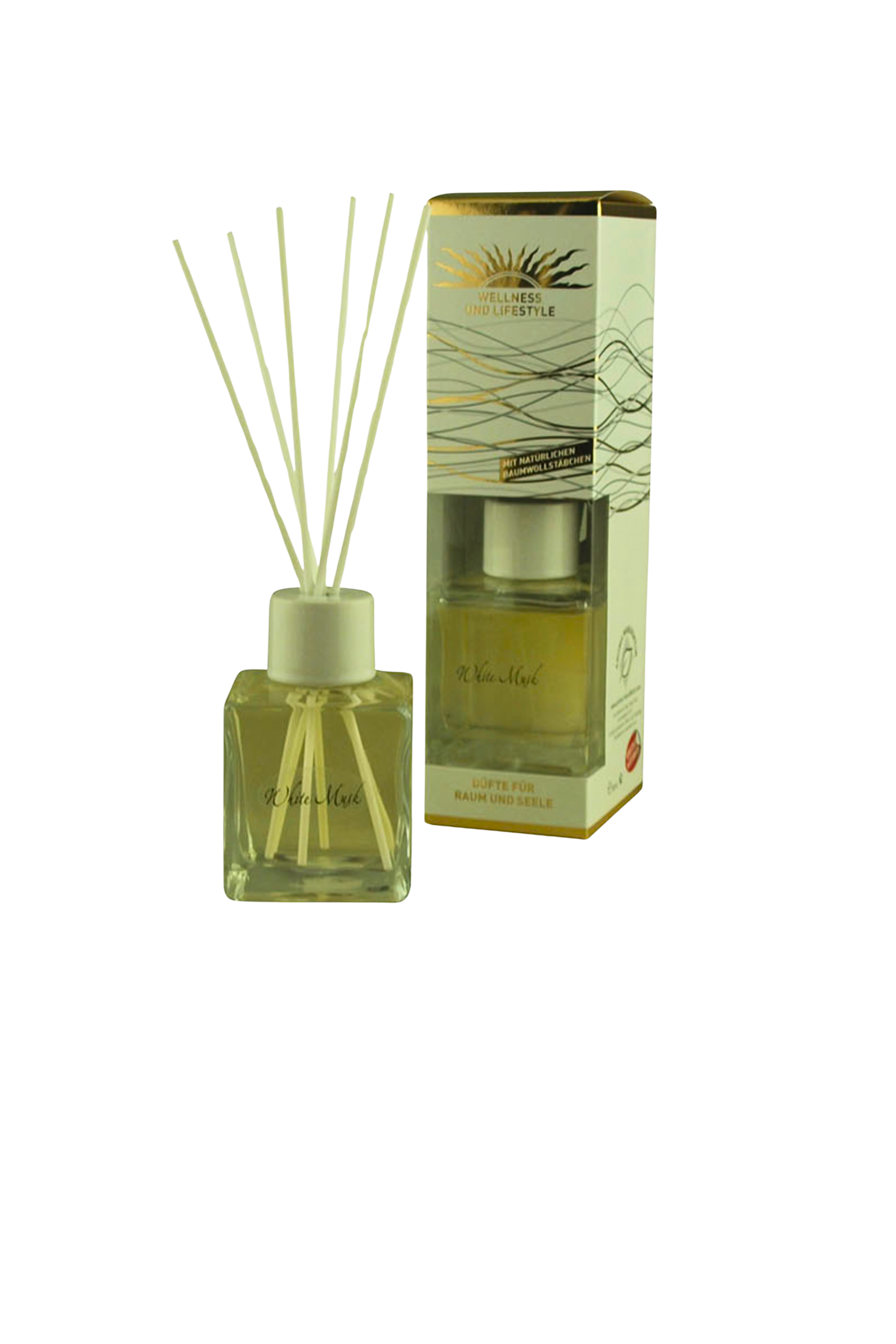 Klar & textilfrisch – De Lux White Musk – Diffusor Aroma Manufaktur® Raumdüfte