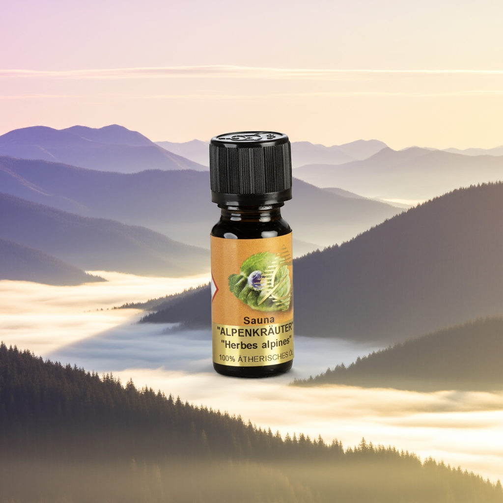 Klar & bergfrisch – Sauna Alpenkräuter – ätherische Ölmischung