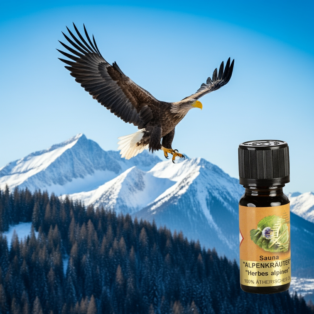 Klar & bergfrisch – Sauna Alpenkräuter – ätherische Ölmischung
