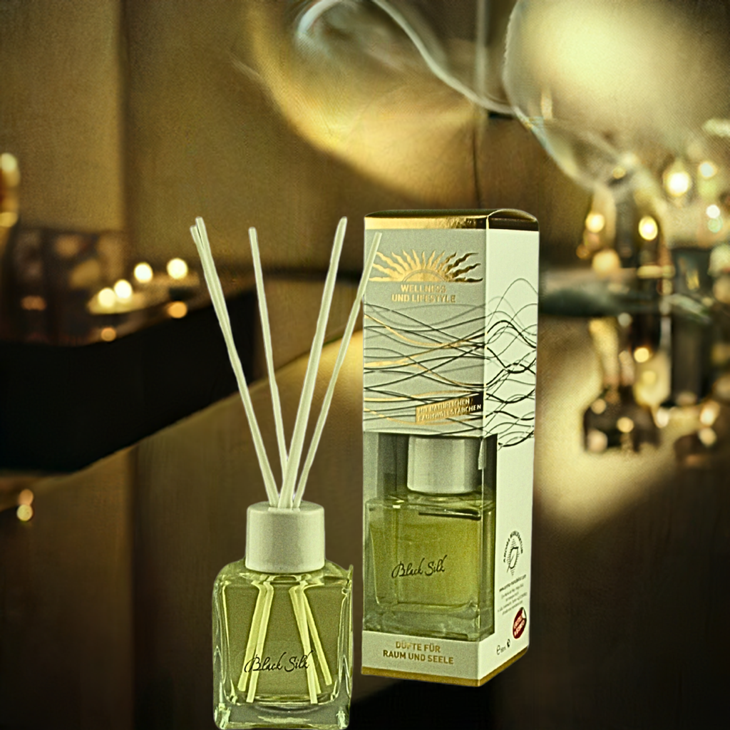 Elegant & weich – De Lux Black Silk – Diffusor Aroma Manufaktur® Raumdüfte