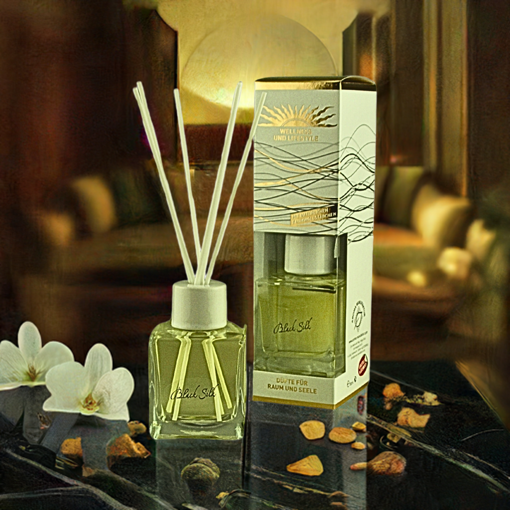Elegant & weich – De Lux Black Silk – Diffusor Aroma Manufaktur® Raumdüfte