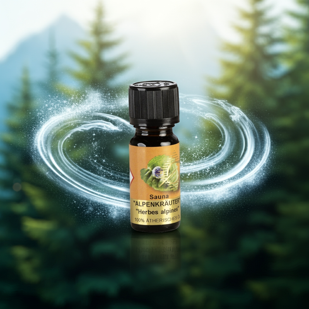 Klar & bergfrisch – Sauna Alpenkräuter – ätherische Ölmischung