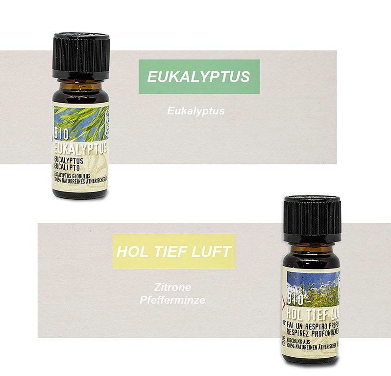BIO SET - 5x10ml Duft Geschenkset - Naturrein 100% Ätherische Bio Öle –  aromamanufaktur