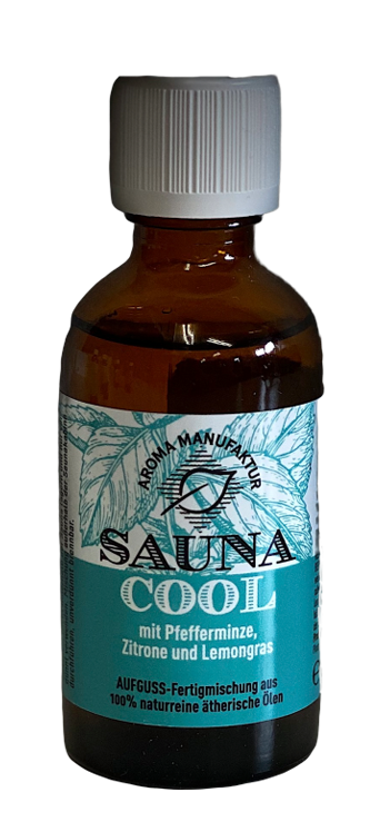 Sauna Konzentrat Cool mit Pfefferminzöl, Zitrone und Lemongras